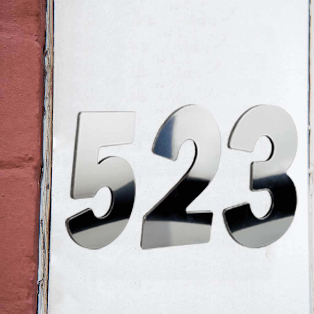 Kits 2, 3 ou 4 números residenciais fachada porta número endereço Espelhado 4633 em Oferta na Shopee