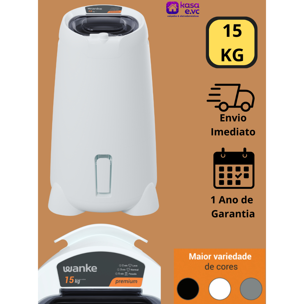 Centrífuga de Roupas Sofia 15Kg Wanke
