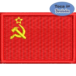 Patch Bordado Bandeira União Soviética 3x4,5 cm Cód.MBP4
