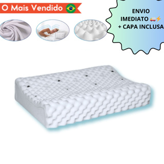 Travesseiro CERVICAL Ortopédico Magnetico com Infravermelho Terapêutico Pillow Anatômico Anti Ronco em Oferta na Shopee