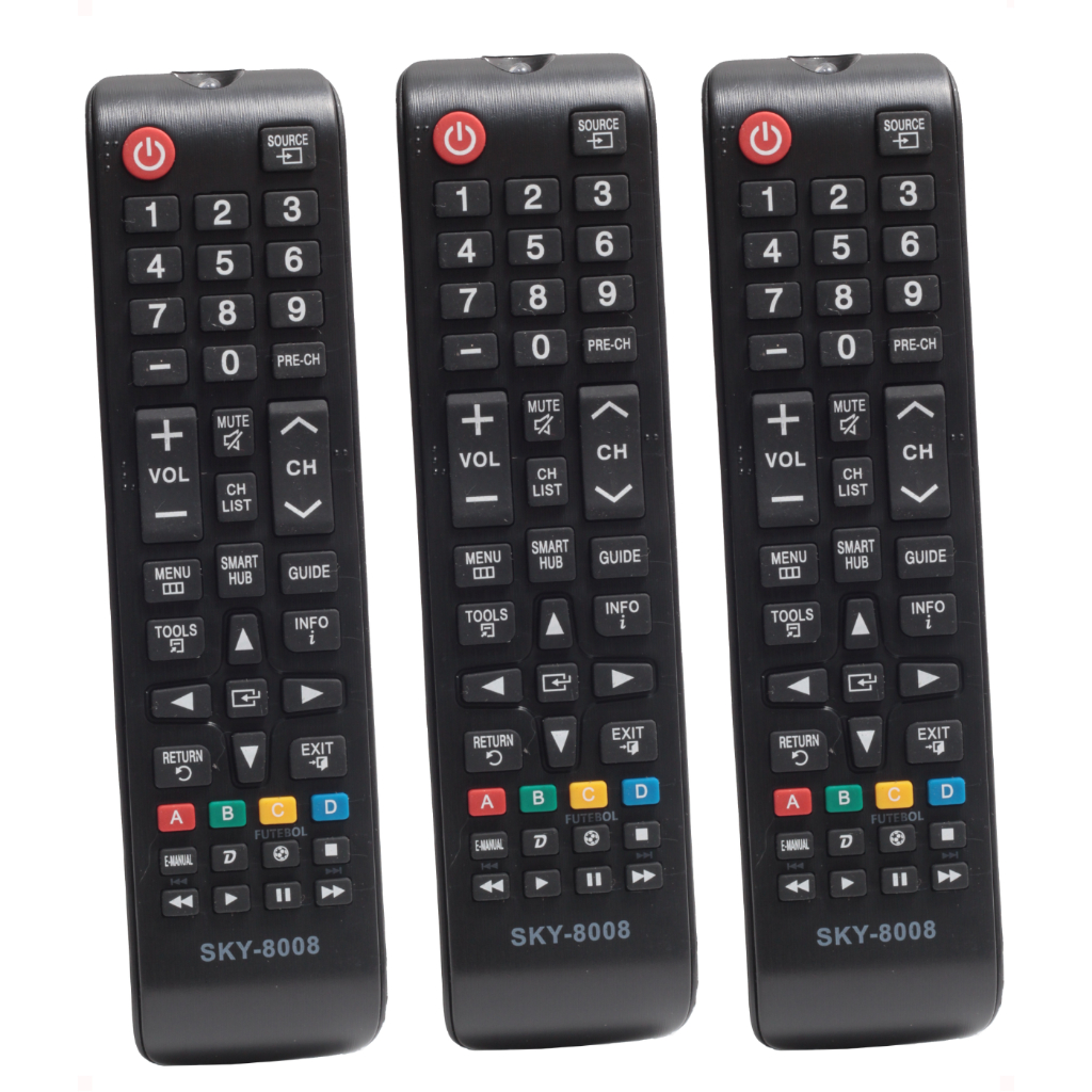 KIT Controle Compatível Tv Samsung Universal Compatível
