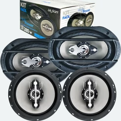 Kit Facil Alto Falante Leson 6 Pol + 6x9 Pol 280w Som Carro
