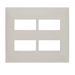 Espelho Placa 2+2 Postos Separados 4x4 Branco Pial Plus