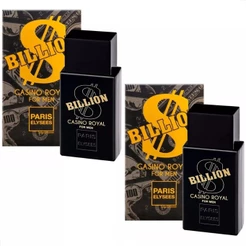 Kit 2 Perfumes Billion Casino Royal 100ml Paris Elysees