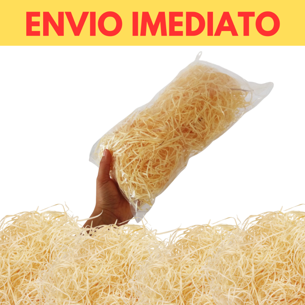 1 Pacote de Palha Madeira Natural e colorida Para Cestas Decorativas e Artesanato - envio imediato