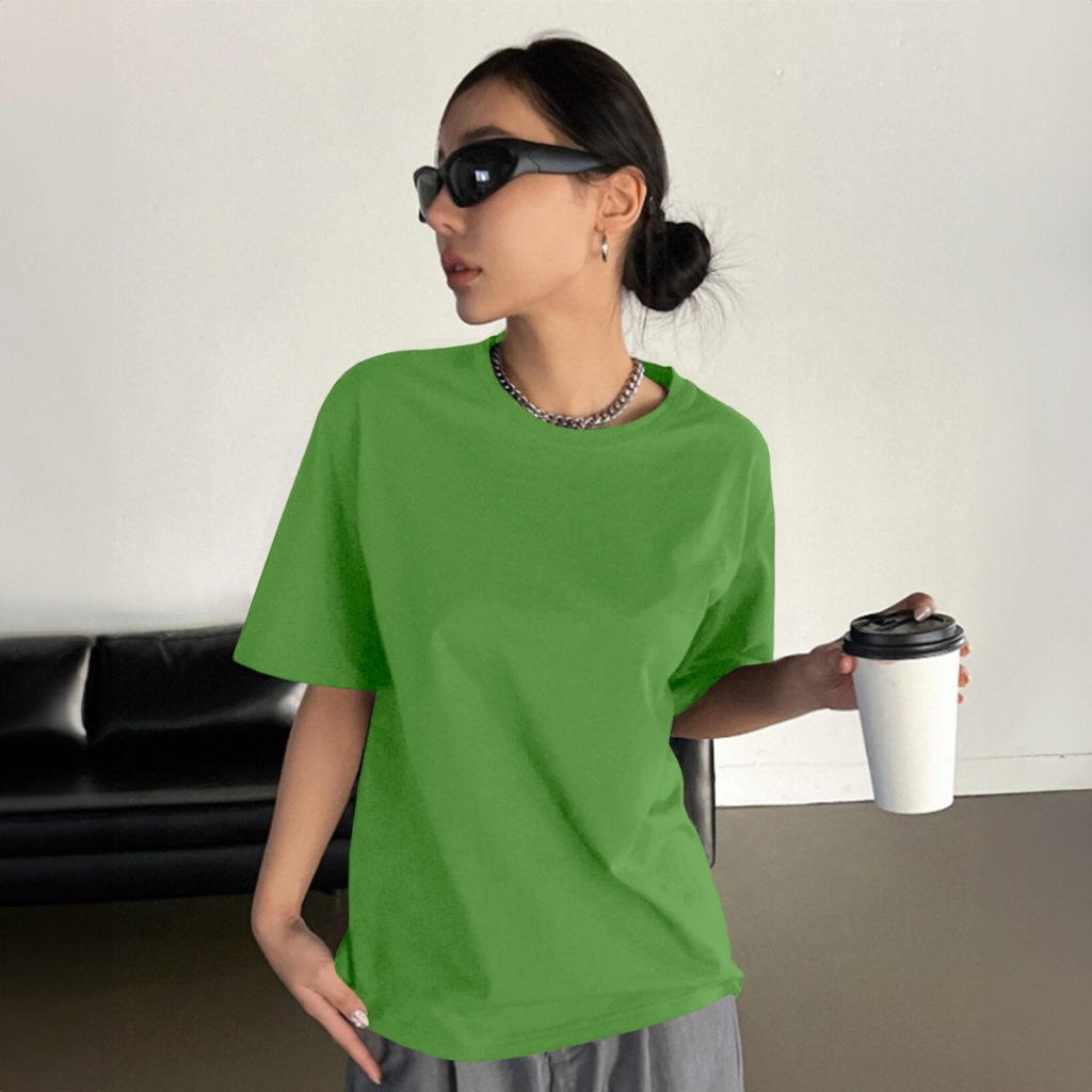T Shirt Streetwear Confortável Blusa Moderna Camiseta Lisa Básica Feminina Oversized Simples Despojada