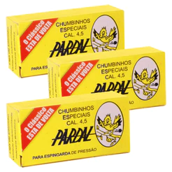Kit 3 Caixas Chumbinho Pardal 4.5mm 250 Unidades l Total 750 Unidades