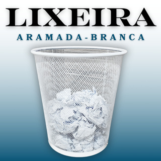 Lixeira Aramada Escritório Branco 10L Cesta de Lixo Lixeirinha Lixeira Telada Luxo Premium em Oferta na Shopee