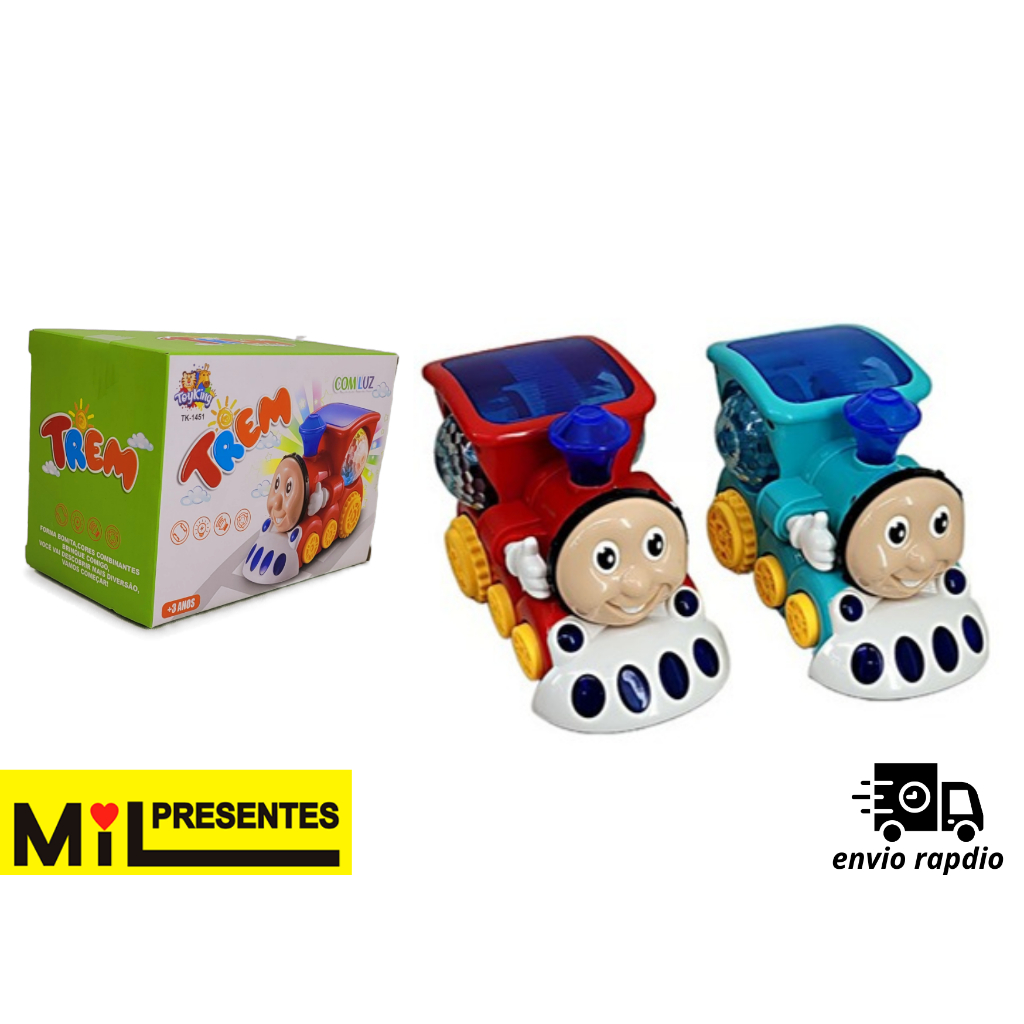 Brinquedo Trem a Pilha brinquedos  Infantil Luz Som Bate Volta Lembracinha