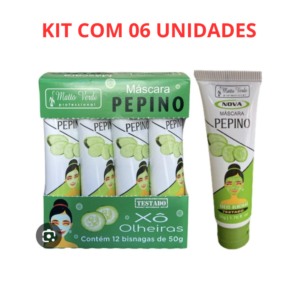 Kit 06 Mascara Pepino Adeus Olheiras Envio Rápido
