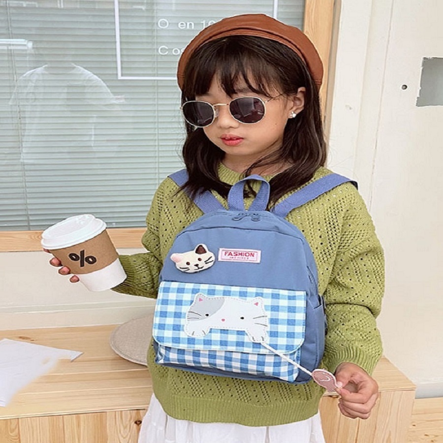 Mochila infantil gatinho desenhos animados mochila criança