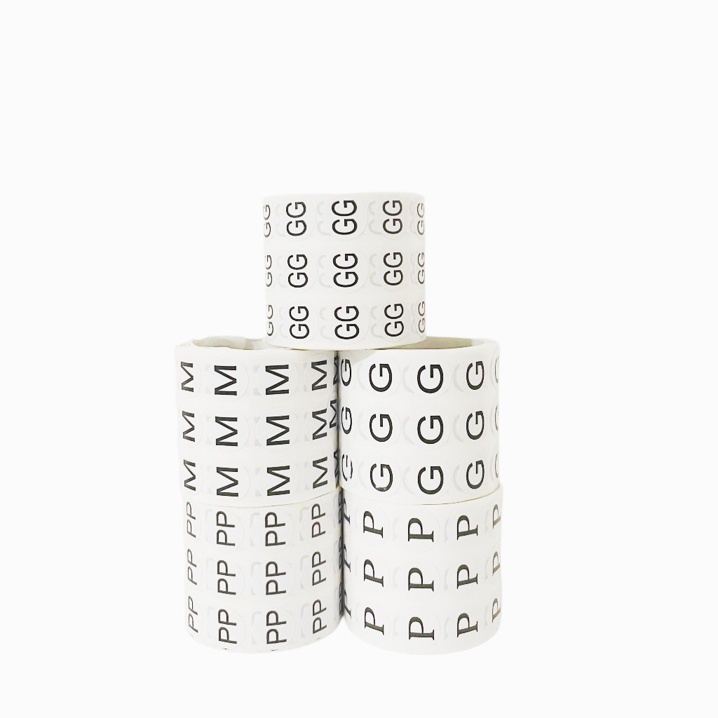 KIT DE ETIQUETAS DE ROUPA PP AO GG COM 5000 UNIDADES em Oferta na Shopee
