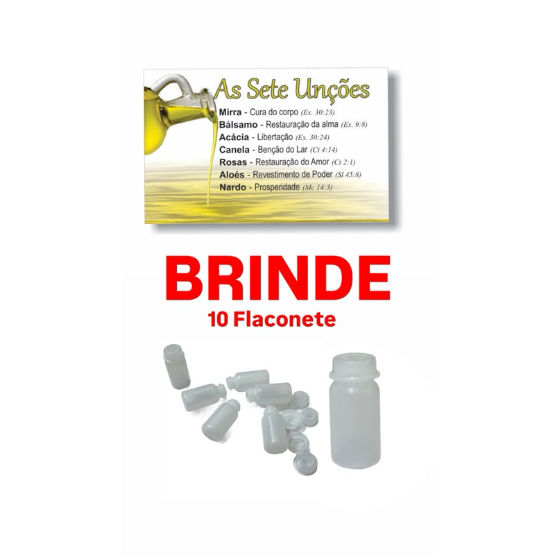 Envelope 7 unções para campanha- BRINDE 10 FLACONETES- Promoção envelope para igreja