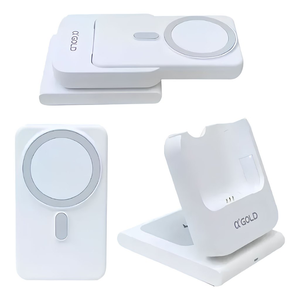 Carregador Powerbank Indução Dock station 4 em 1 Turbo 42,5W Super Rapido