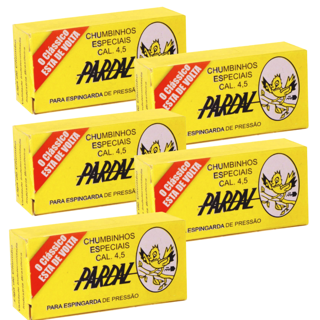 Kit 5 Caixas Chumbinho Pardal 4.5mm 250 Unidades l Total 1.250 Unidades em Oferta na Shopee
