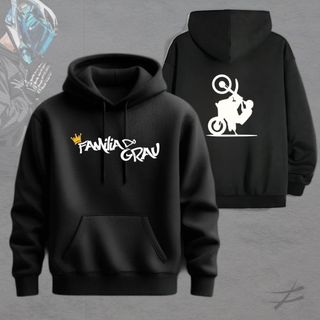 Moletom Familia do Grau 244 Estampado Premium Original Grau Corte Osascorte Bike Moto Blusa de Frio