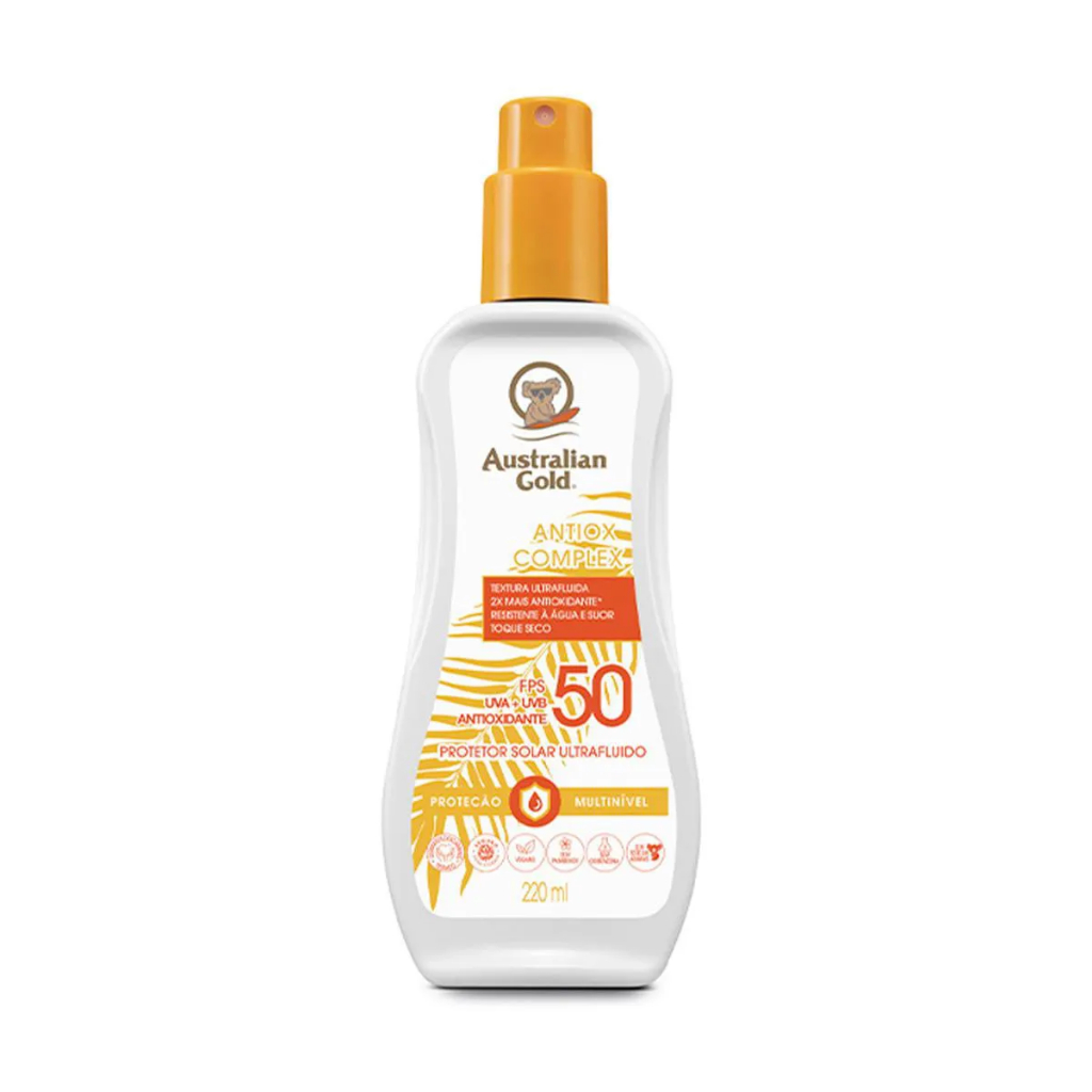 Protetor Solar UltraFluido FPS 50 Antiox Complex 220ml Australian Gold em Oferta na Shopee