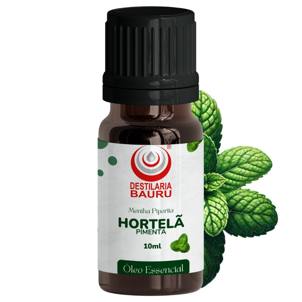 Óleo Essencial Menta Piperita Hortelã Pimenta Aromaterapia 100% Puro e Natural - 10ml, 100ml