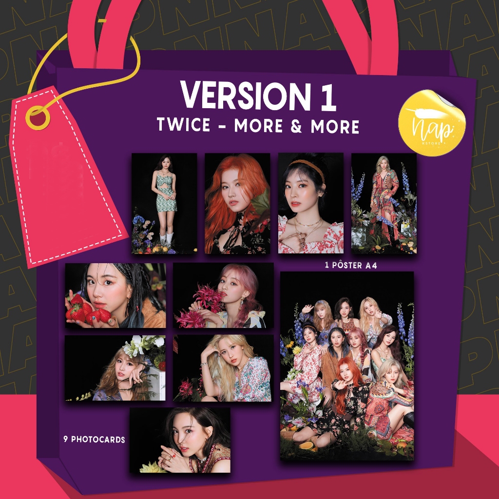 KIT ARTESANAL FANMADE INSPIRADO NO TWICE - MORE & MORE / Photocard/Pôster