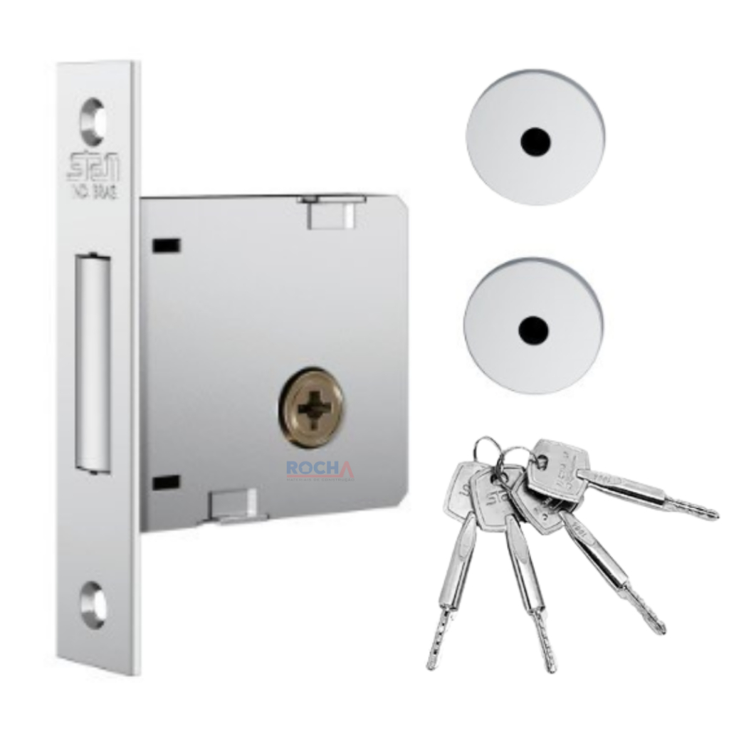 Fechadura Trava Auxiliar 1004 Stam 4 Chaves Tetra