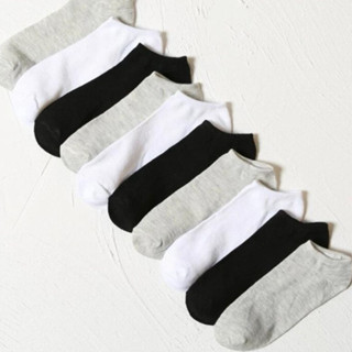 Kit 03 / 06 / 12 Pares Meia Soquete Algodão Invisível Respirável Confortável Tênis Masculino Lisa em Oferta na Shopee