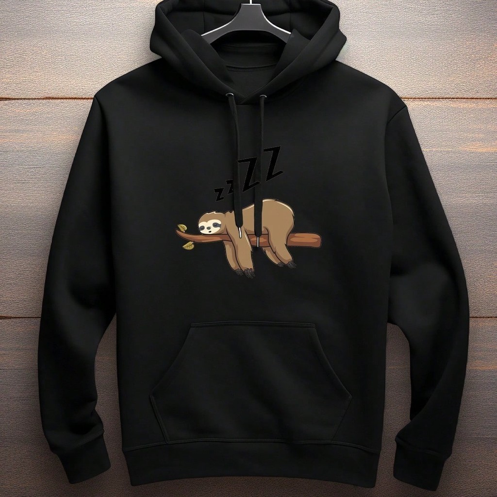 Moletom Canguru Blusa De Frio Masculina Casaco Moletom Feminino Bicho Preguiça Dormindo