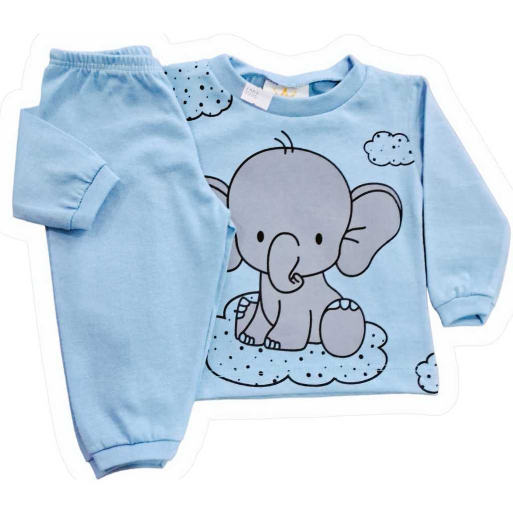 Conj Bebê - Blusa Calça Manga Longa 100% Algodão Menina/Menino RN ao GG Ref 2009 em Oferta na Shopee