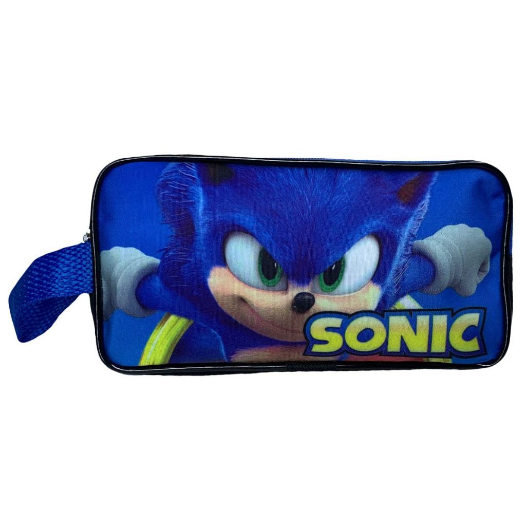 Estojo escolar Infantil Sonic Duplo 2 Divisorias Porta Canetas Lapiz em Oferta na Shopee