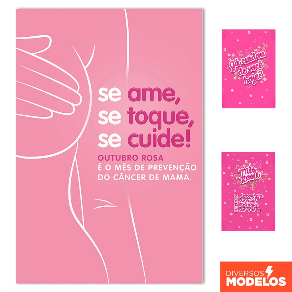 Painel de Festa Decoração Outubro Rosa Retangular Lateral Sublimado Em Tecido 1,50x2,20m em Oferta na Shopee