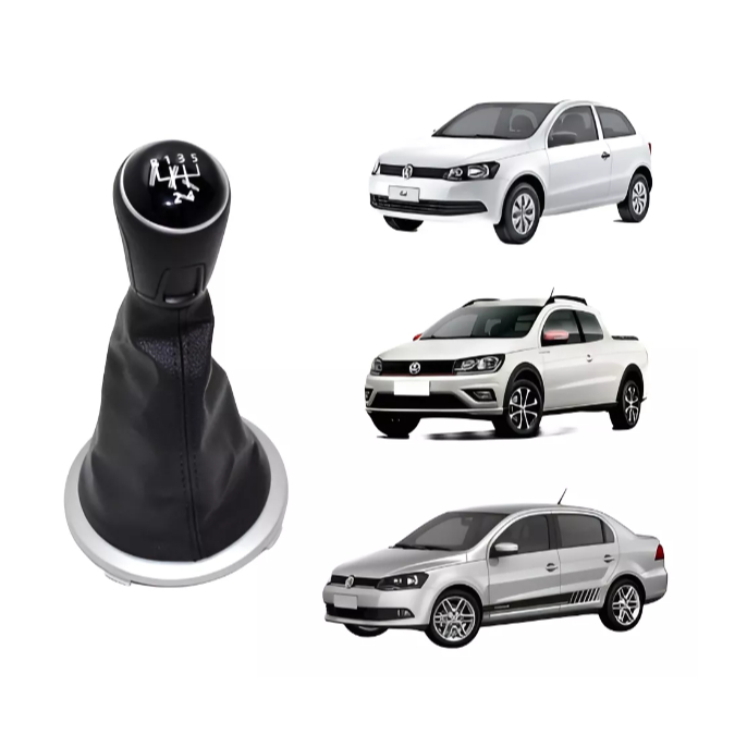 Manopla Bola De Cambio + Coifa Cambio Gol Voyage Saveiro G5 G6