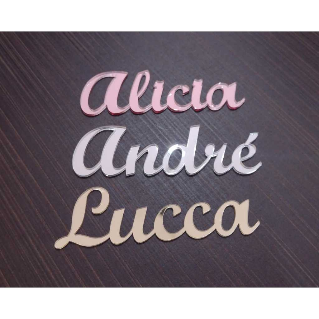 NOME EM ACRÍLICO PERSONALIZADO em Oferta na Shopee