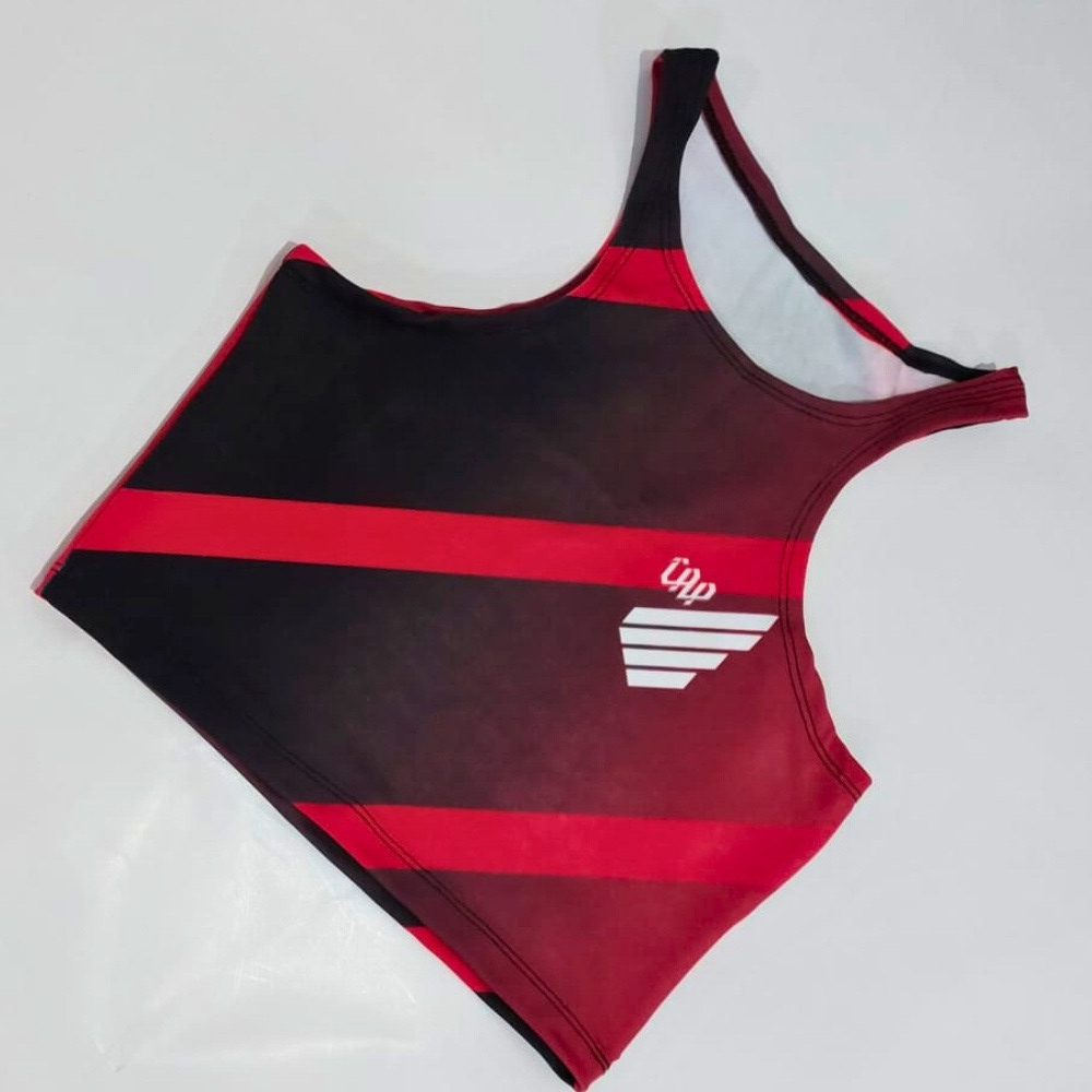 Top Cropped Fitness Strappy Sunga Personalizado modelos diversos Furacão ATLETICO PARANAENSE