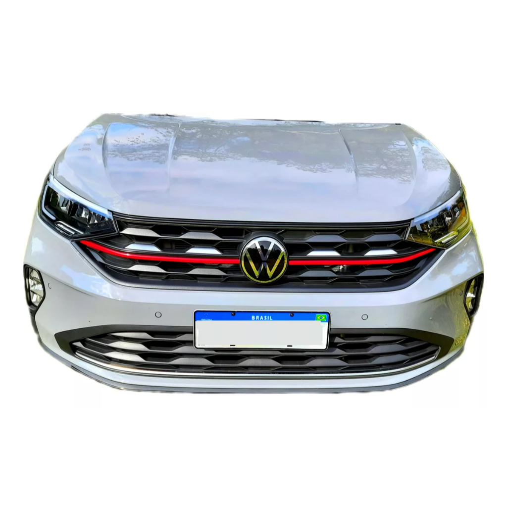 Nivus aplique friso vermelho grade sport tms em Oferta na Shopee