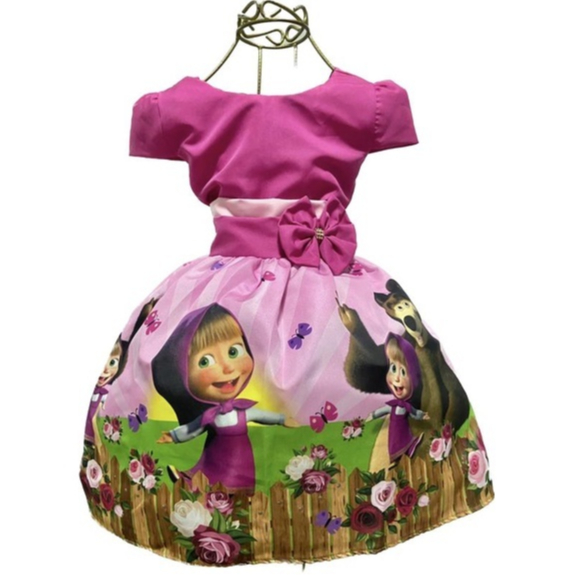 Vestido Lindo Aniversario Marcha E Urso Luxo, Bolofofo Lindo.