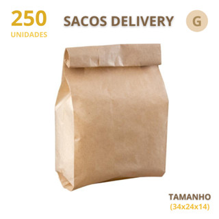Sacos Kraft 34x24x14 Embalagem Lisa Para Delivery - 10Kg | Tamanho G em Oferta na Shopee