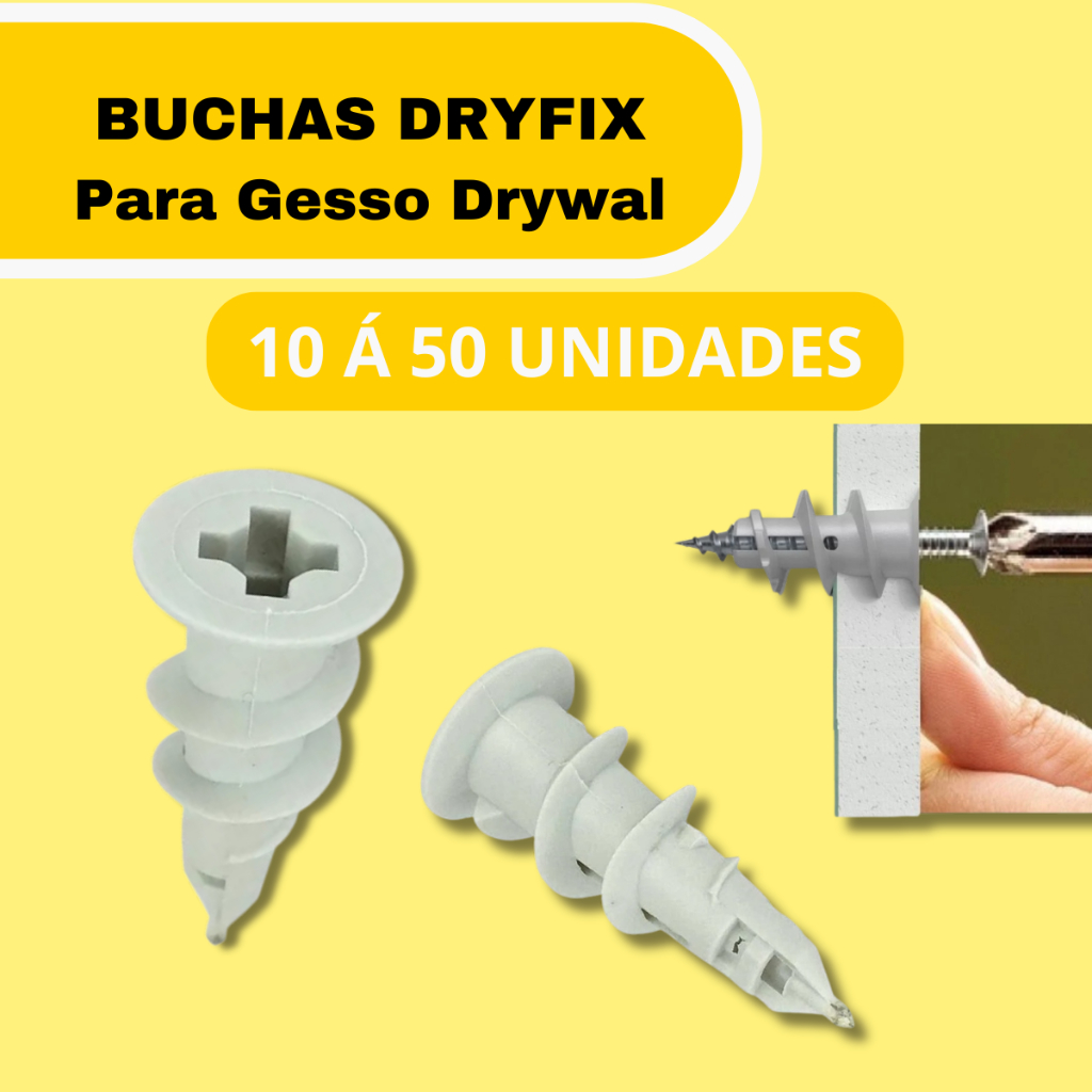 Bucha Para Gesso Sfor Dry Fix Acartonado Com 50 Peças -  10 Á 50 UNIDADES. em Oferta na Shopee