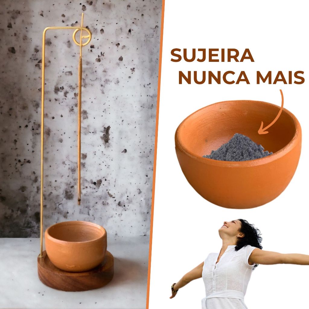 Incensário Invertido Porta Incenso com Coletor de Cinzas - Sujeira Nunca Mais - Queimador de Incenso em Oferta na Shopee