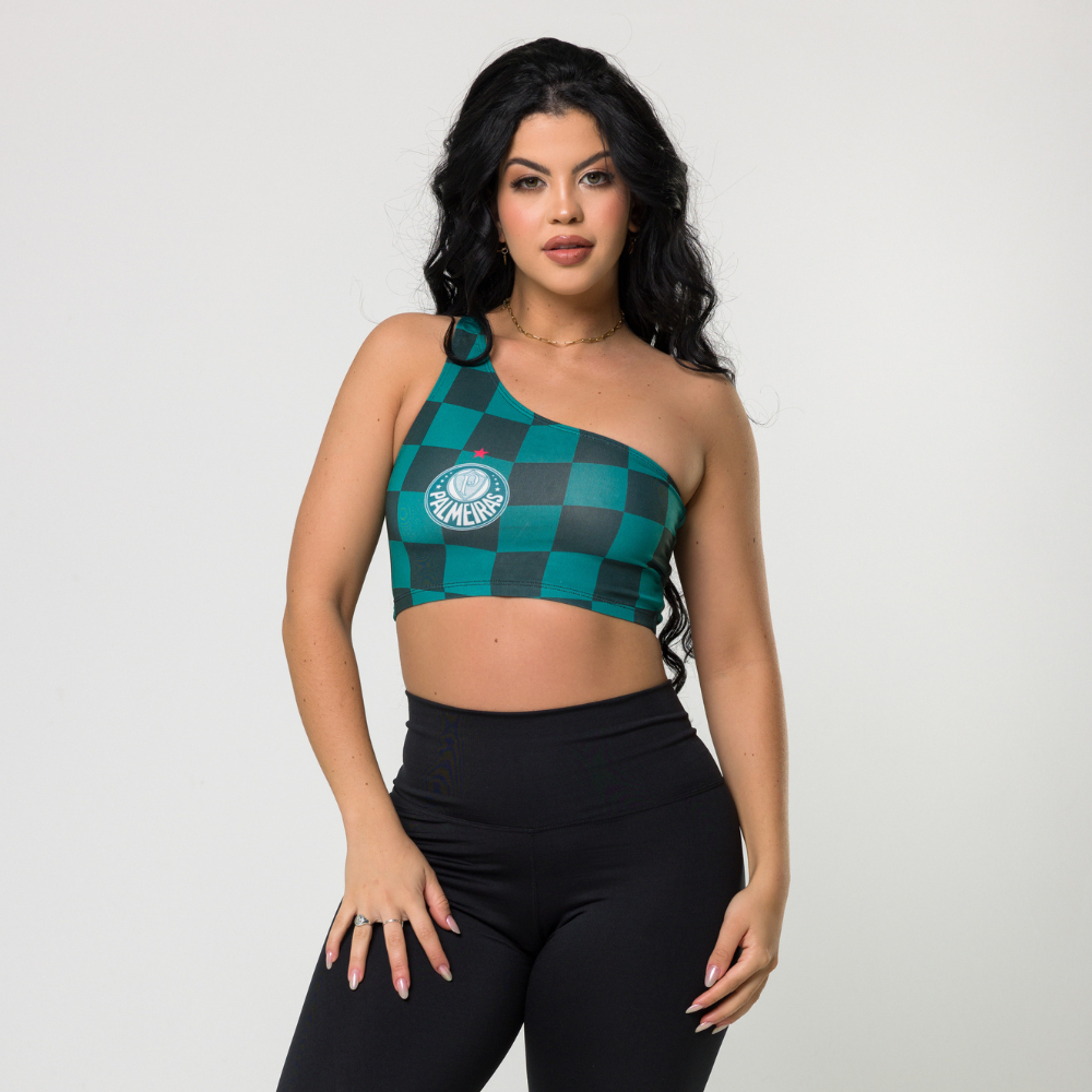 Top Cropped Fitness Strappy Sunga Personalizado modelos diversos Porco Mundial PALMEIRAS