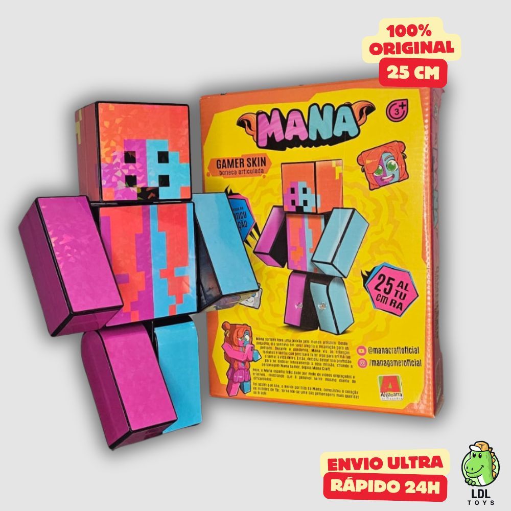 Boneco Gamer Articulado Mana Gamer Youtuber 25cm Algazarra em Oferta na Shopee
