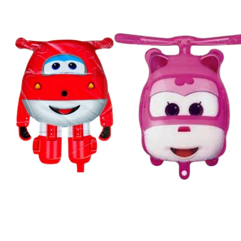 Balão  Super Wings Avião Vermelho Grande Decoração Festa Infantil Tema Avião 5/10 unid🎈