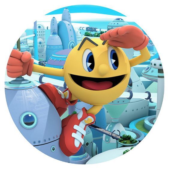 Painel em Lona Redondo Sem Elástico - Tema Pac - Man - Lona Fosca
