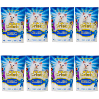 Kit 8 Areia Gato Sílica Fina Premium 1,8kg Chalesco em Oferta na Shopee