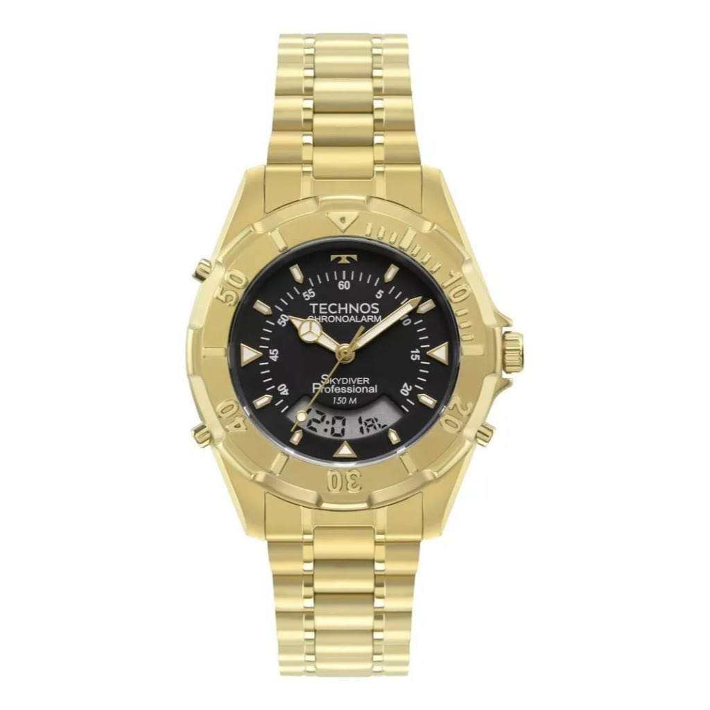 Relogio Technos Masculino Skydiver  T20557S/45P Dourado