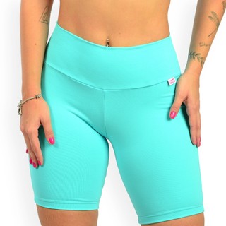 Bermuda de Poliamida Suplex Feminina Fitness Cintura Alta Academia Zero Transparência em Oferta na Shopee