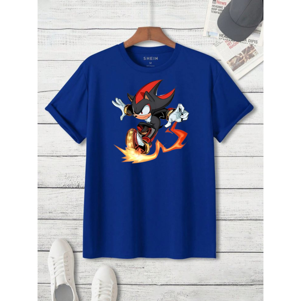 Camiseta Basica Infantil  Shadow Sonic Personagens Filme Jogo Game Infantil do 04 ao 16 GameCrianças Promoção