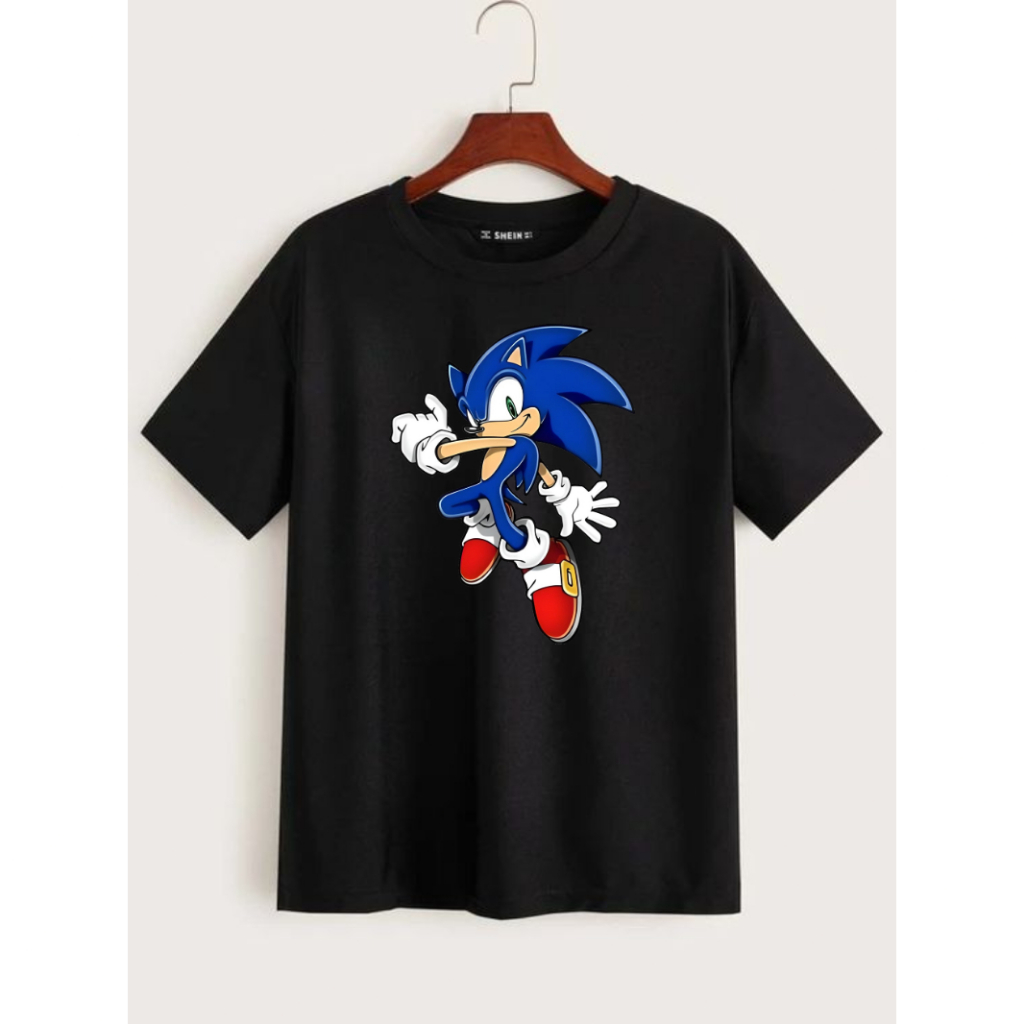 Camiseta Basica Infantil Sonic Infantil Personagens Filme Jogo Game do 04 ao 16 Game Jogos Online Camisa algodão ref 01