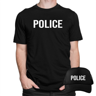 Kit Camiseta Police Boné Fantasia Festa Swat Fbi em Oferta na Shopee