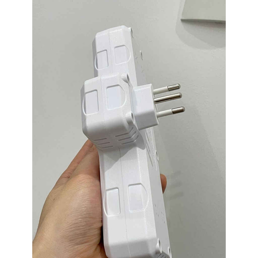 Multiplicador de tomadas Bivolt Adaptador de Tomadas 4 pinos ou 3 pinos branco PRETO — imagem 2 de 2