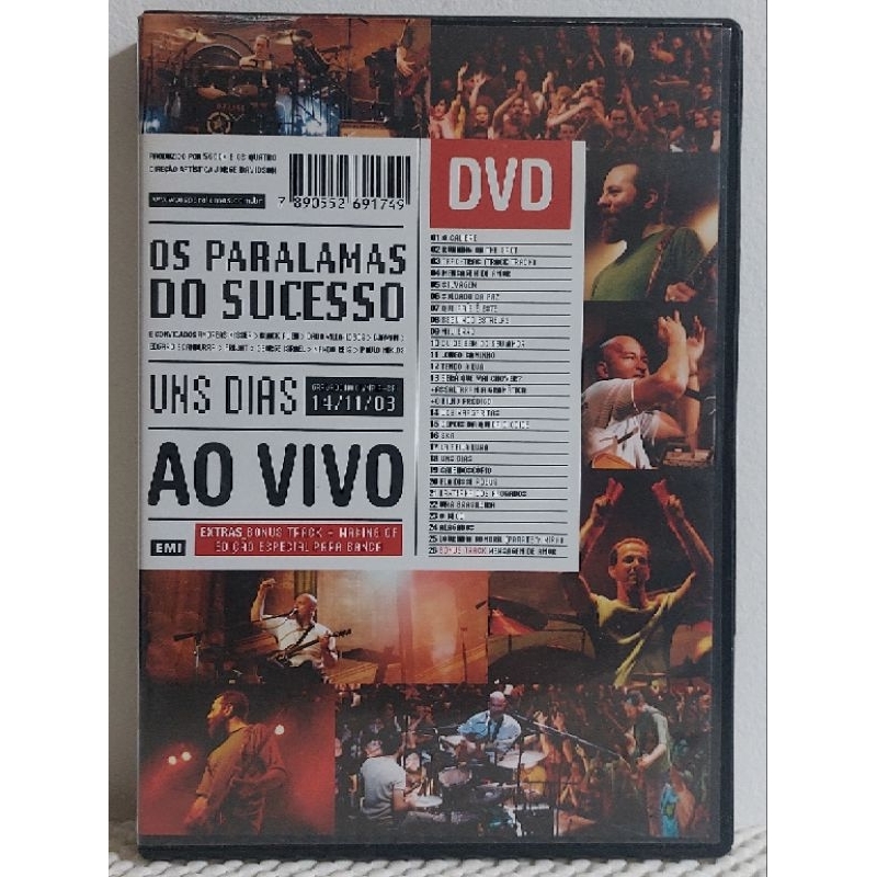 DVD Paralamas Do Sucesso: Uns Dias ao Vivo