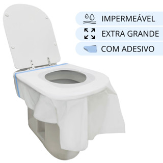 Protetor De Assento Vaso Sanitário Descartável Impermeável Com Adesivo Para Privada em Oferta na Shopee